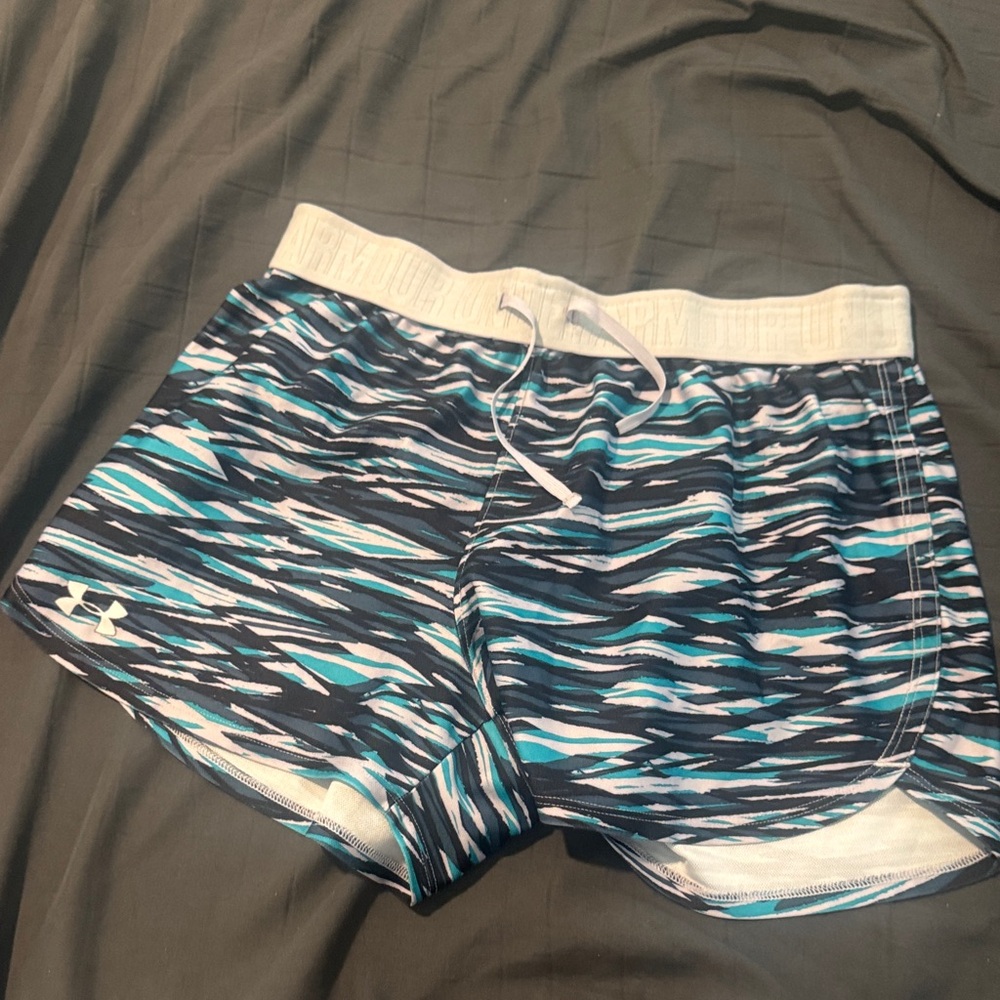 Under Armour Teal and Black Patterned Shorts